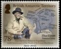 Sir Ernest Shackleton and Map of Expedition