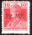 Hungarian King Charles IV stamp overprinted FIUME