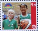 Basketball - Girl and Boy in Green