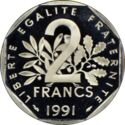2 Francs (plain edge)