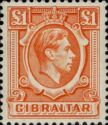 King George VI (1895-1952) Facing Right in Scrolled Oval