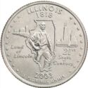 25 Cents / Quarter (Illinois - Land of Lincoln)