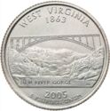 25 Cents / Quarter (West Virginia - The Mountain State)