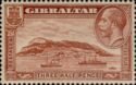 Rock of Gibraltar from the EastSide (Perf. 13½x14, red brown