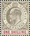 Portrait of King Edward VII (facing left) inside circle (1s)