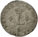 2 Sols (Louis XV. 1/60 Ecu. H - La Rochelle)