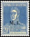 José Francisco de San Martín (1778-1850) (overprint "M.I.")