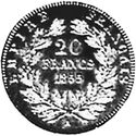 20 Francs (Napoleón III. Essai - A - Paris)