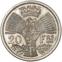 20 Francs (Essai Petain - Cochet. Aluminium)