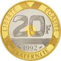 20 Francs (Mont St. Michel - Gold-White gold)