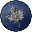50 Dollars (Maple Leaves in Motion. Blue Rhodium Plating)