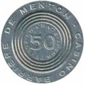 jeton de jeux 50 cents - casino Barrière de Menton