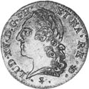 24 Sols (Louis XV. 1/5 Ecu. 🐄 - Pau. Ligate BD - Laureate)