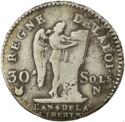 30 Sols (¼ Ecu. Louis XVI - "FRANÇOIS" - N - Montpellier)