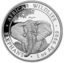 100 Shillings (African Wildlife - Elephant 1 Oz)