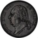 5 Francs (Louis XVIII - Essai by Michaut. A - Paris)