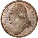5 Francs (Louis XVIII - Essai by Andrieu. A - Paris)