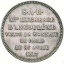5 Francs (Louis XVIII - Duchess D'Angouleme Visit to Paris Mint)