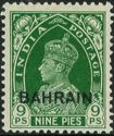 King George VI wearing Imperial Crown of India - overprinted