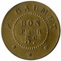 bon pour 5c. - P.Gaumet / cantine du Fort de Stains