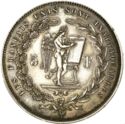 5 Francs (Satirical coinage. Gambetta-Genius. No date)