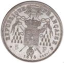 5 Francs (Satirical coinage. Mac-Mahon)