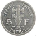 5 Francs (Essai Type II "M" NiAg)