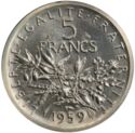 5 Francs (Essai. Piefort. Large 5)