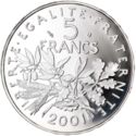 5 Francs (Last Year of the Franc)