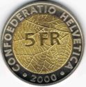 5 Francs (Swiss National Coinage 150 Years)