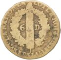 6 Deniers (Louis XVI "FRANÇOIS" - T - Nantes)