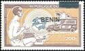 African drummer and Renault mail truck