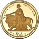 ½ Sovereign (Una and the Lion)