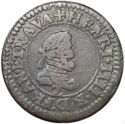 1 Denier Tournois (Henri IV. Dauphine hybride - D - Lyon)