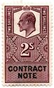 Contract Note Edward VII 2/-