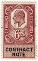 Contract Note Edward VII 6/-