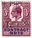 Contract Note Edward VII 3d