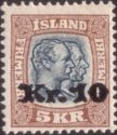 Kings Christian IX and Frederik VIII; Surcharge