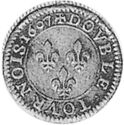 1 Double Tournois (Henri IV. Silver Essai - A - Paris)