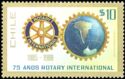 Rotary Club Emblem, South America Map