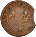1 Double Tournois (Louis XIII - •• - Axe Loire-Rhône mint)