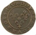 1 Double Tournois (Louis XIII - ★ - Axe Loire-Rhône mint)
