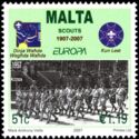 Malta scouts marching, Golden Jubilee Jamboree, Birmingham, 