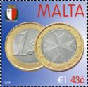 Maltese €1 coin, 2008
