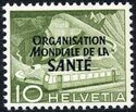 Mountain Railway at Rocher de Naye (OMS/WHO overprint)