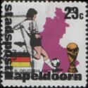 world cup football Germany 1974 - overprint