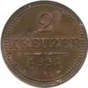 2 Kreuzer (1/60 Thaler - A, B, G)