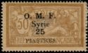 Type Merson overprinted and Syrian surcharge
