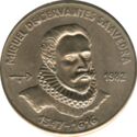 1 Peso (novelist Miguel De Cervantes 1547 - 1616)