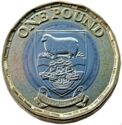 1 Pound (Emblem of the Falkland Islands.)